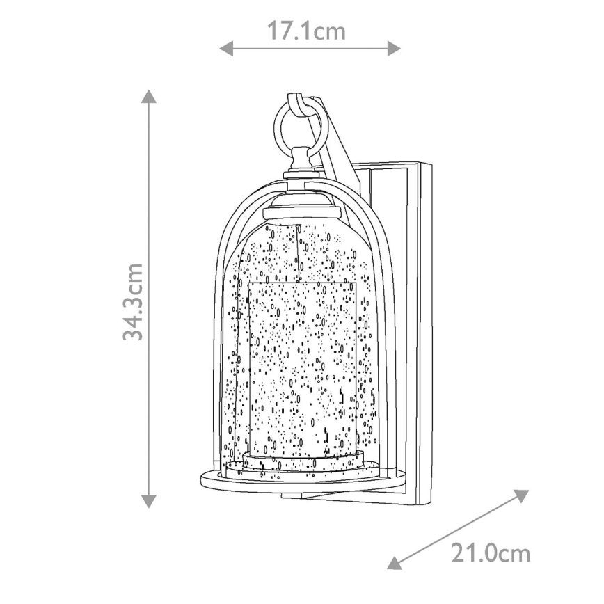 Elstead HK-QUINCY-S - Utomhus vägglampa  QUINCY 1xE27/100W/230V IP44