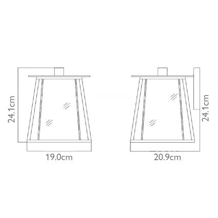 Elstead HK-WALKER2-S - Utomhus vägglampa  WALKER 1xE27/100W/230V IP44