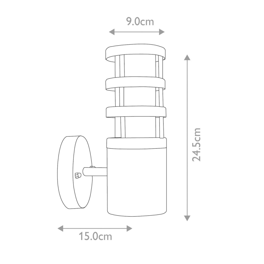 Elstead - Utomhusvägglampa HORNBAEK 1xE27/60W/230V IP44 svart
