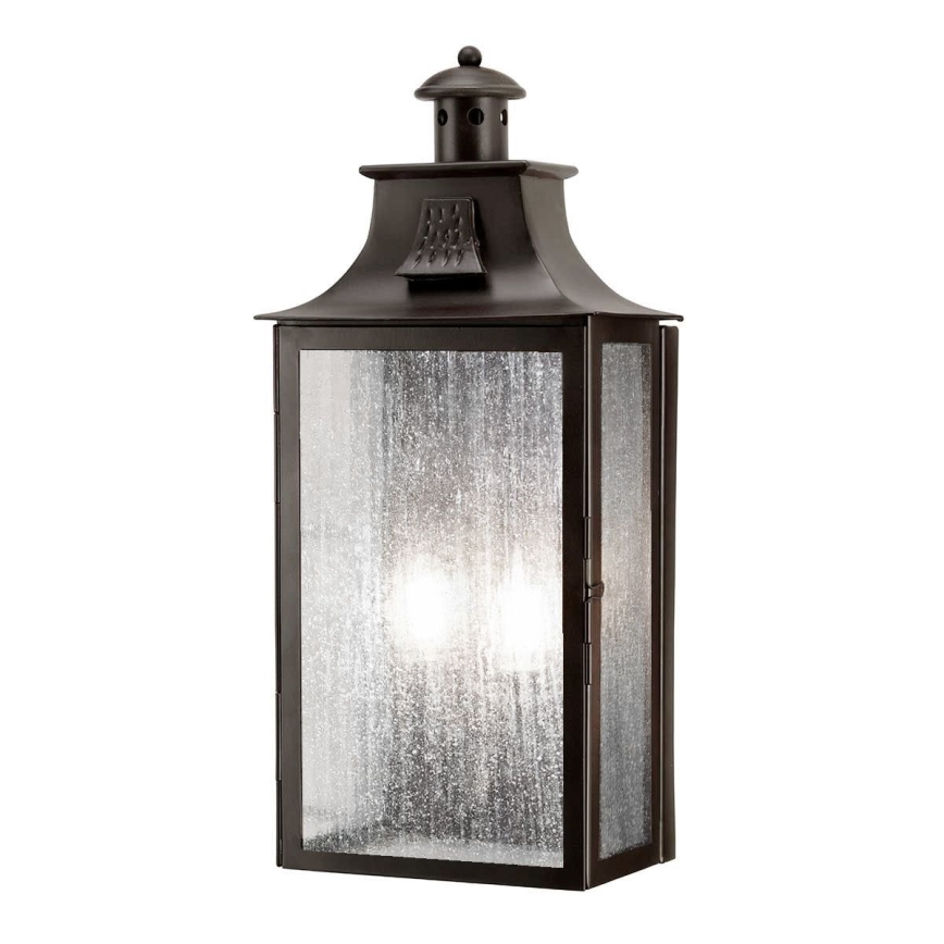 Elstead - Vägglampa för utomhusbruk KENDAL 2xE14/60W/230V IP44