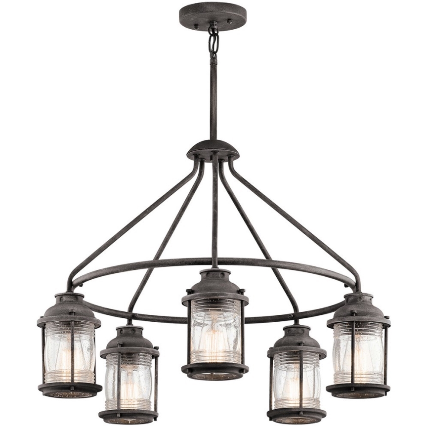 Elstead KL-ASHLANDBAY-5P - Utomhus takkrona  ASHLAND 5xE27/60W/230V IP44
