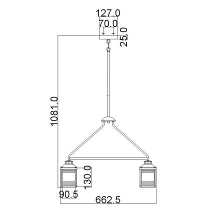 Elstead KL-ASHLANDBAY-5P - Utomhus takkrona  ASHLAND 5xE27/60W/230V IP44