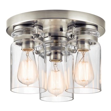 Elstead KL-BRINLEY-F-NI - Taklampa  BRINLEY 3xE27/60W/230V matt krom