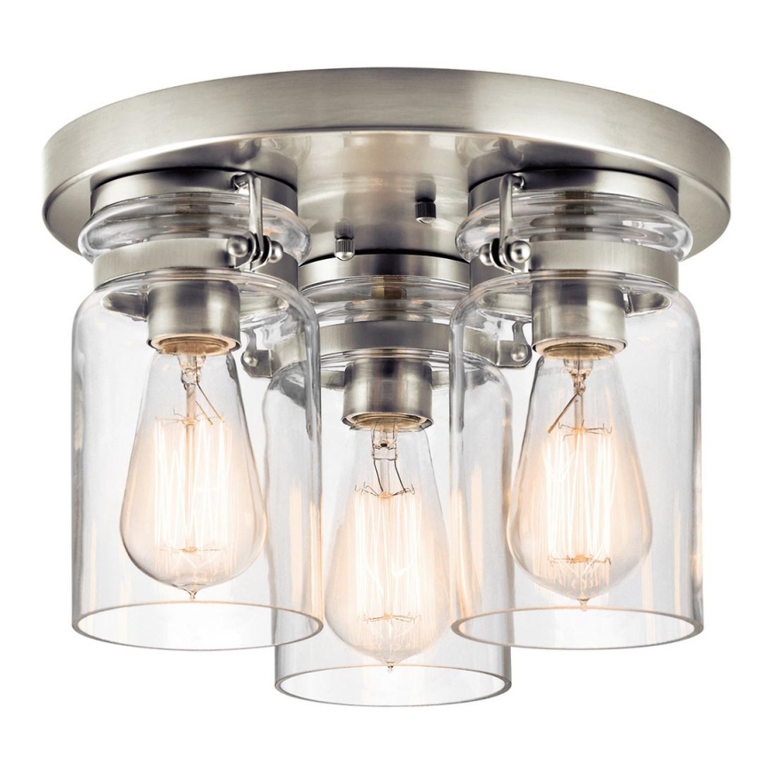 Elstead KL-BRINLEY-F-NI - Taklampa  BRINLEY 3xE27/60W/230V matt krom