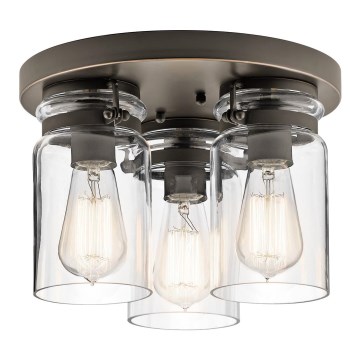 Elstead KL-BRINLEY-F-OZ - Taklampa  BRINLEY 3xE27/60W/230V antracit 