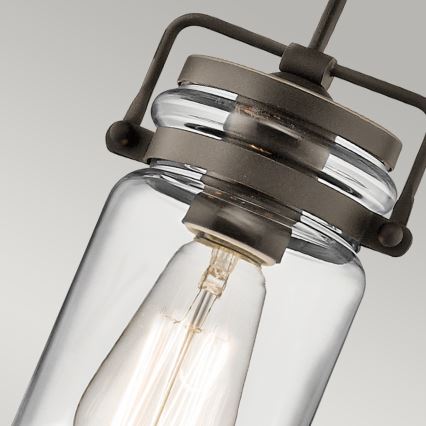 Elstead KL-BRINLEY-MP-OZ - Takkkrona på ett snöre  BRINLEY 1xE27/60W/230V antracit 