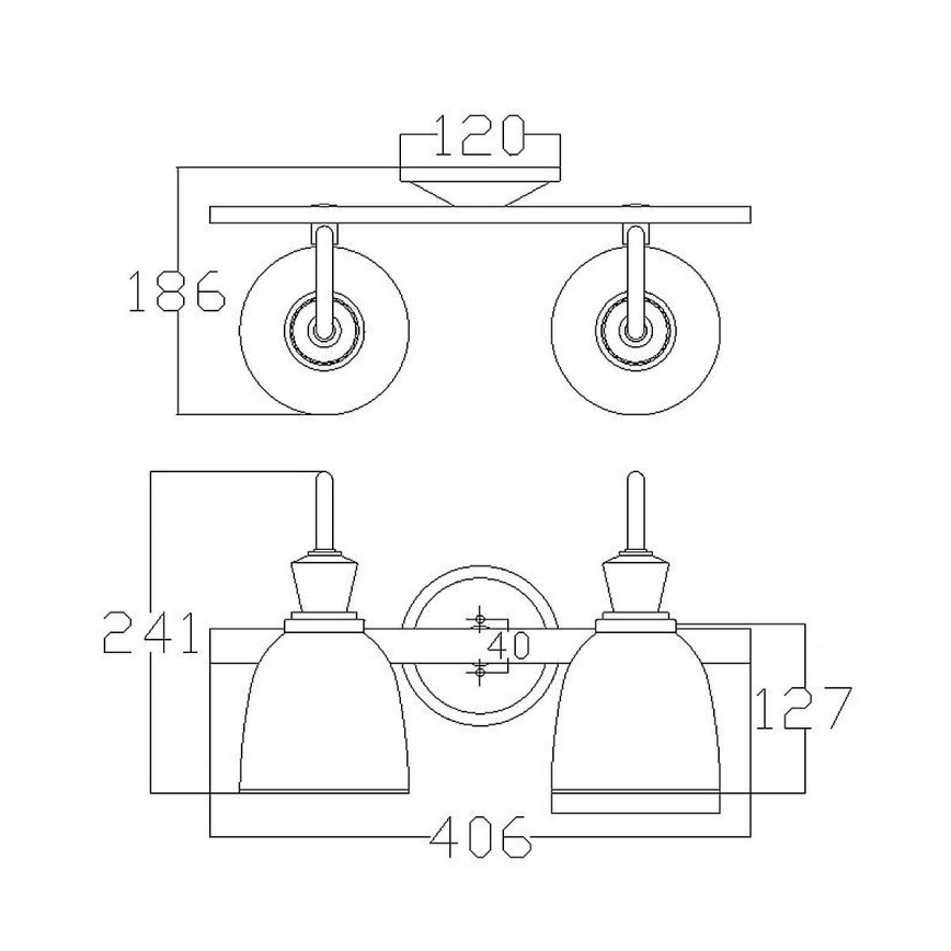Elstead KL-CORA2-BATH - LED Badrum vägglampa  CORA 2xG9/3W/230V IP4