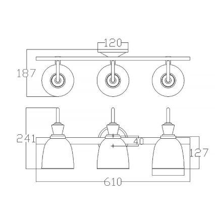 Elstead KL-CORA3-BATH - LED Badrum vägglampa  CORA 3xG9/3W/230V IP44