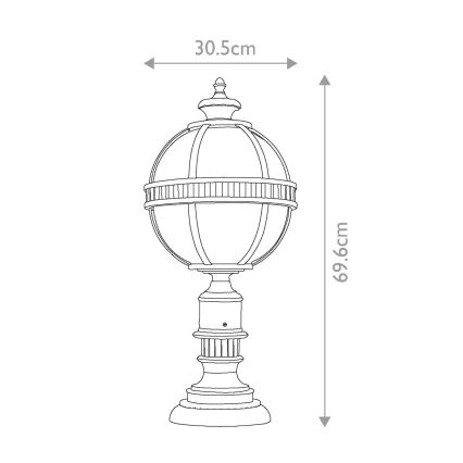 Elstead KL-HALLERON-3M - Utomhuslampa  HALLERON 3xE14/60W/230V IP44