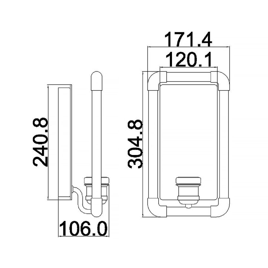 Elstead KL-IMAHN1 - Vägglampa  IMAHN 1xE27/60W/230V