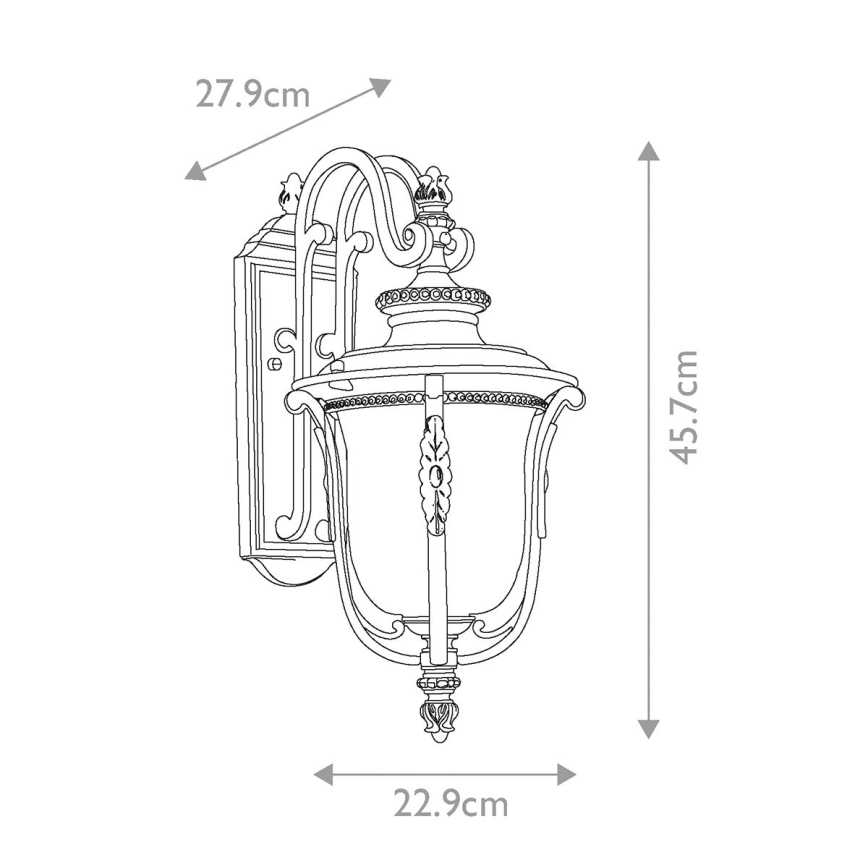 Elstead KL-LUVERNE2-M - Utomhus vägglampa  LUVERNE 1xE27/100W/230V IP44