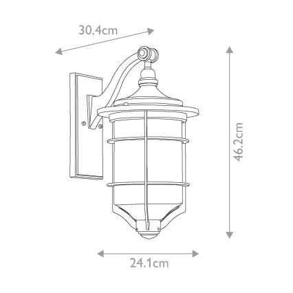 Elstead KL-ROYAL-MARINE2-M - Utomhus vägglampa  ROYAL 1xE27/60W/230V IP44