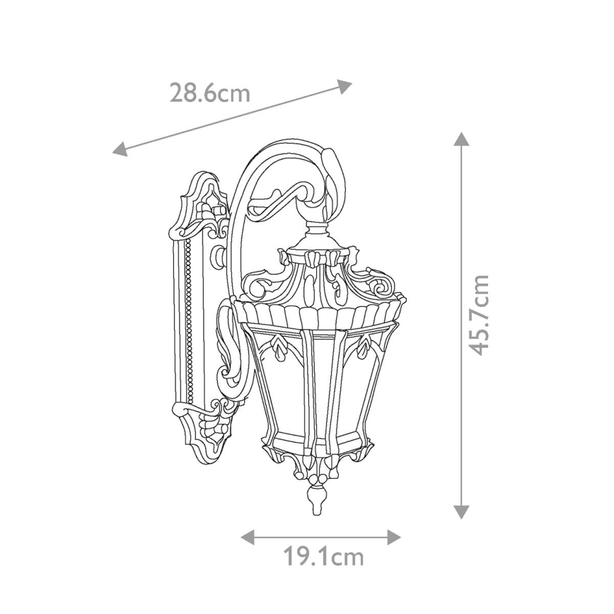 Elstead KL-TOURNAI2-M - Utomhus vägglampa  TOURNAI 1xE27/100W/230V IP44