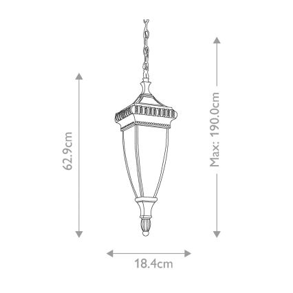 Elstead KL-VENETIAN8-M - Utomhus takkrona  VENETIAN 2xE14/60W/230V IP23