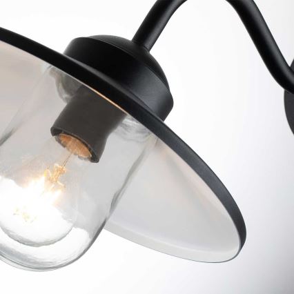Elstead - Utomhusvägglampa med sensor KLAMPENBORG 1xE27/60W/230V IP44