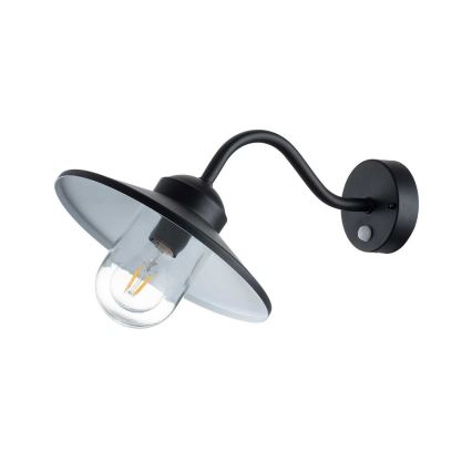 Elstead - Utomhusvägglampa med sensor KLAMPENBORG 1xE27/60W/230V IP44
