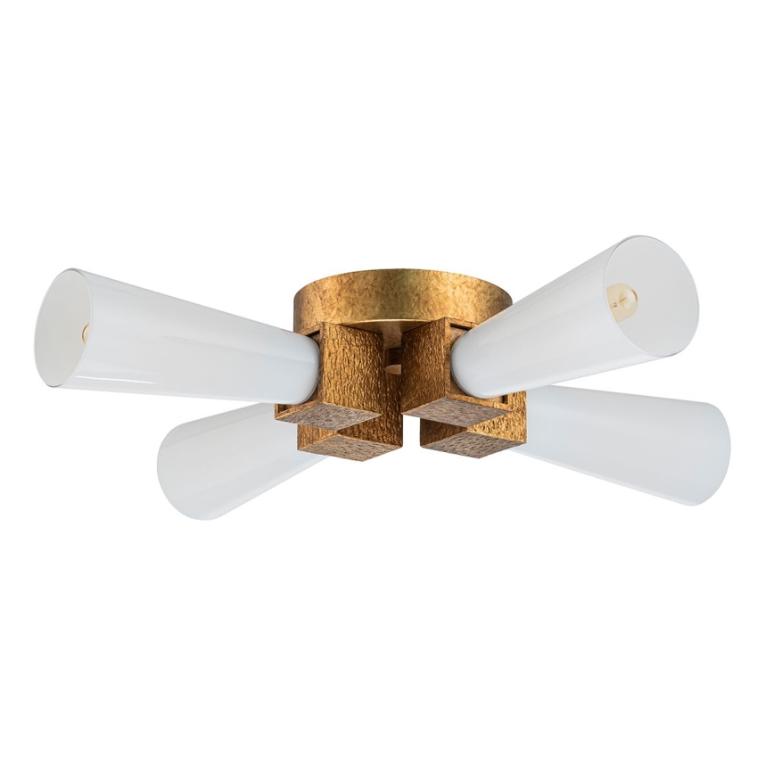 Elstead - Taklampa på stång KRISTY 4xE27/40W/230V koppar