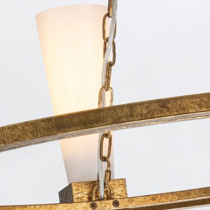 Elstead - Stångmonterad taklampa KRISTY 4xE27/40W/230V koppar