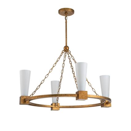 Elstead - Stångmonterad taklampa KRISTY 4xE27/40W/230V koppar