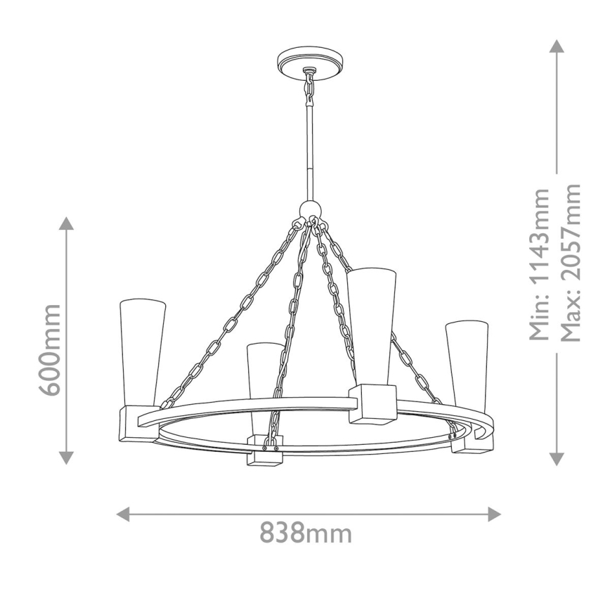 Elstead - Stångmonterad taklampa KRISTY 4xE27/40W/230V koppar