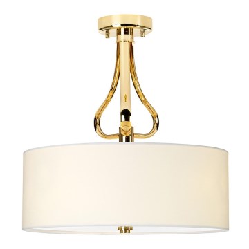 Elstead - LED Badrums ljuskrona på stång FALMOUTH 1xG9/3W/230V IP44 beige/guld
