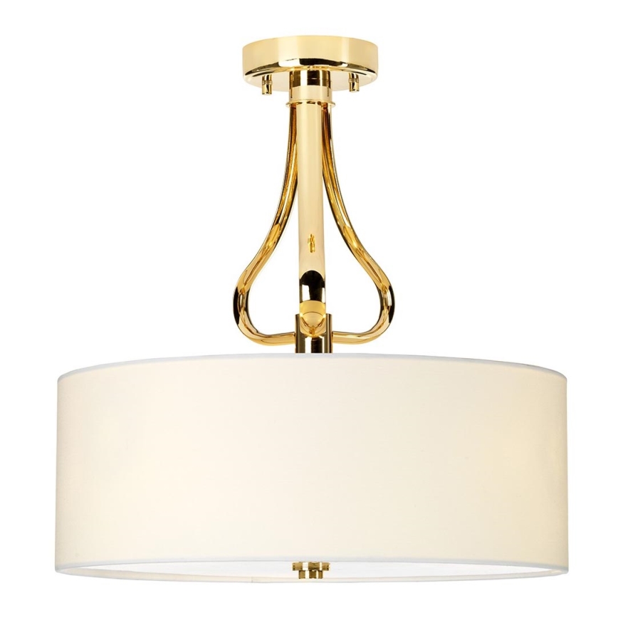 Elstead - LED Badrums ljuskrona på stång FALMOUTH 1xG9/3W/230V IP44 beige/guld