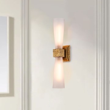 Elstead - LED badrumsvägglampa KRISTY 2xG9/4W/230V IP44 kopparfärgad