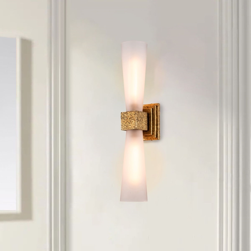 Elstead - LED badrumsvägglampa KRISTY 2xG9/4W/230V IP44 kopparfärgad