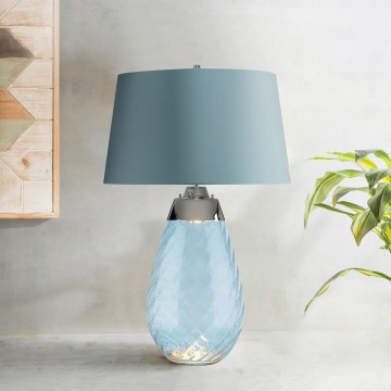Elstead - LED bordslampa LENA 1xE27/40W/230V + 1xGU10/7W 74 cm blå