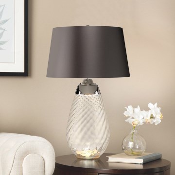 Elstead - LED bordslampa LENA 1xE27/40W/230V + 1xGU10/7W 74 cm grå