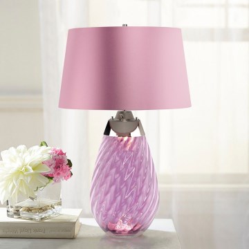 Elstead - LED bordslampa LENA 1xE27/40W/230V + 1xGU10/7W 74 cm rosa