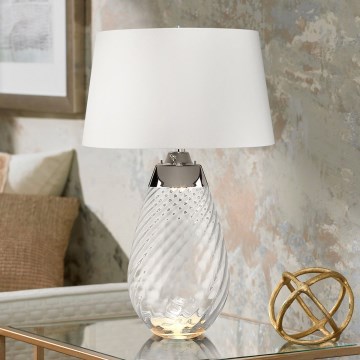 Elstead - LED bordslampa LENA 1xE27/40W/230V + 1xGU10/7W 74 cm vit
