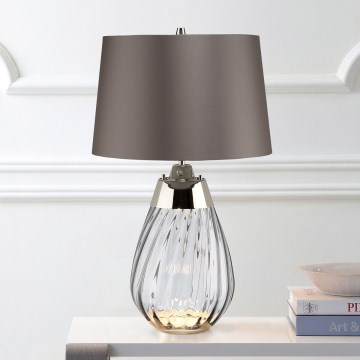 Elstead - LED bordslampa LENA 1xE27/60W/230V + 1xGU10/7W 60,5 cm grå