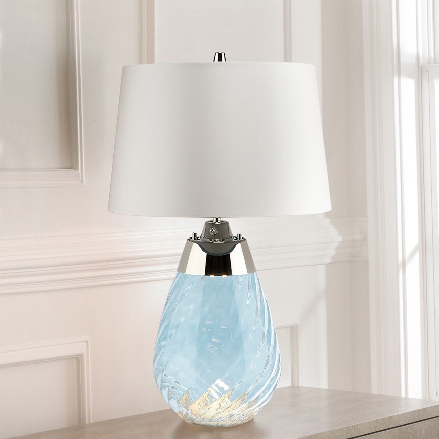 Elstead - LED bordslampa LENA 1xE27/60W/230V + 1xGU10/7W 60,5cm blå/vit