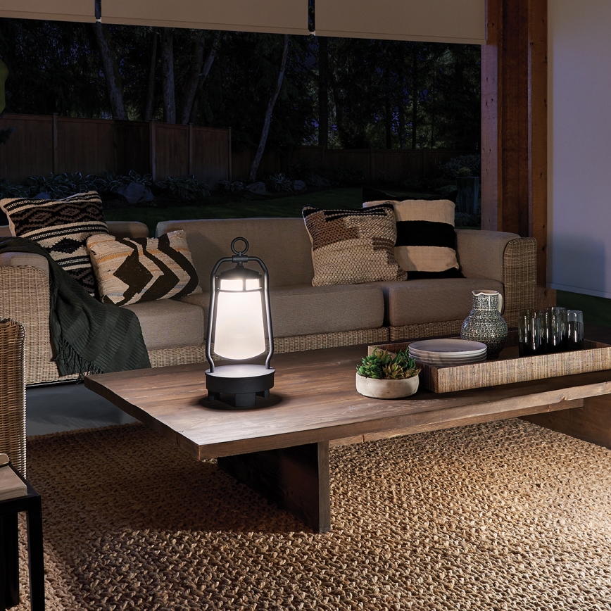 Elstead KL-LYNDON-BT-B-BK - LED Utomhus dimbar lampa med högtalare LYNDON LED/3W/230V IP44 300 mA