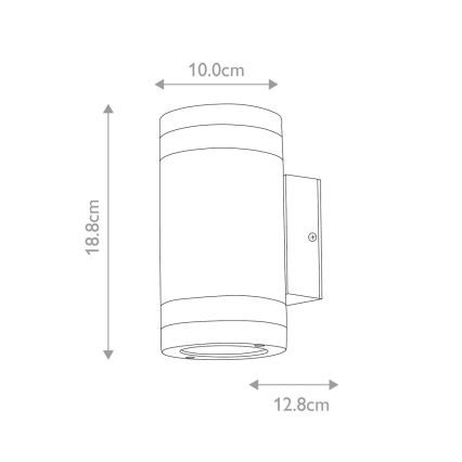Elstead - LED vägglampa för utomhusbruk MAGNUS 2xGX53/9W/230V IP44