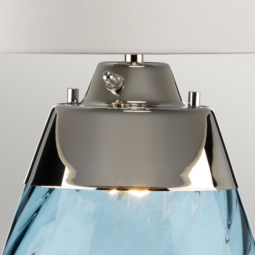 Elstead - LED bordslampa LENA 1xE27/40W/230V + 1xGU10/7W 74 cm blå/vit