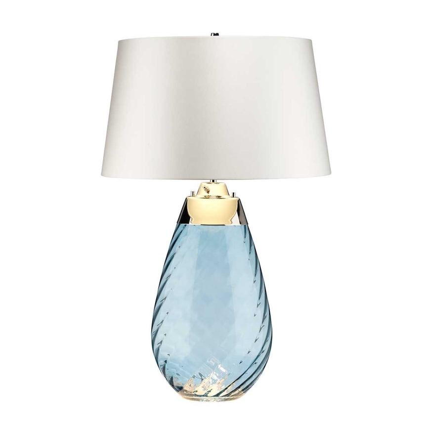 Elstead - LED bordslampa LENA 1xE27/40W/230V + 1xGU10/7W 74 cm blå/vit