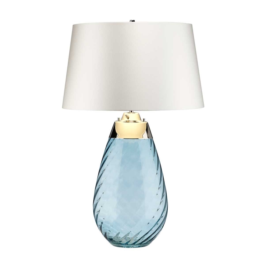 Elstead - LED bordslampa LENA 1xE27/40W/230V + 1xGU10/7W 74 cm blå/vit