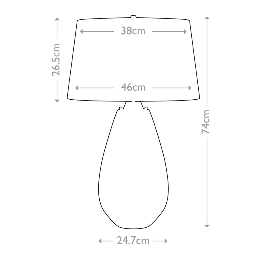 Elstead - LED bordslampa LENA 1xE27/40W/230V + 1xGU10/7W 74 cm blå/vit