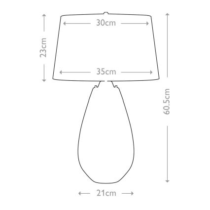 Elstead - LED bordslampa LENA 1xE27/60W/230V + 1xGU10/7W 60,5cm blå/vit