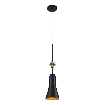 Elstead - Ljuskrona med textilsladd ETOILE 1xE27/60W/230V diameter 13,3 cm svart