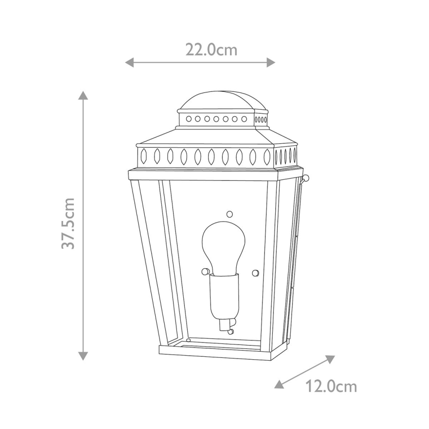 Elstead - Vägglampa för utomhusbruk MANSION HOUSE 1xE27/60W/230V IP44