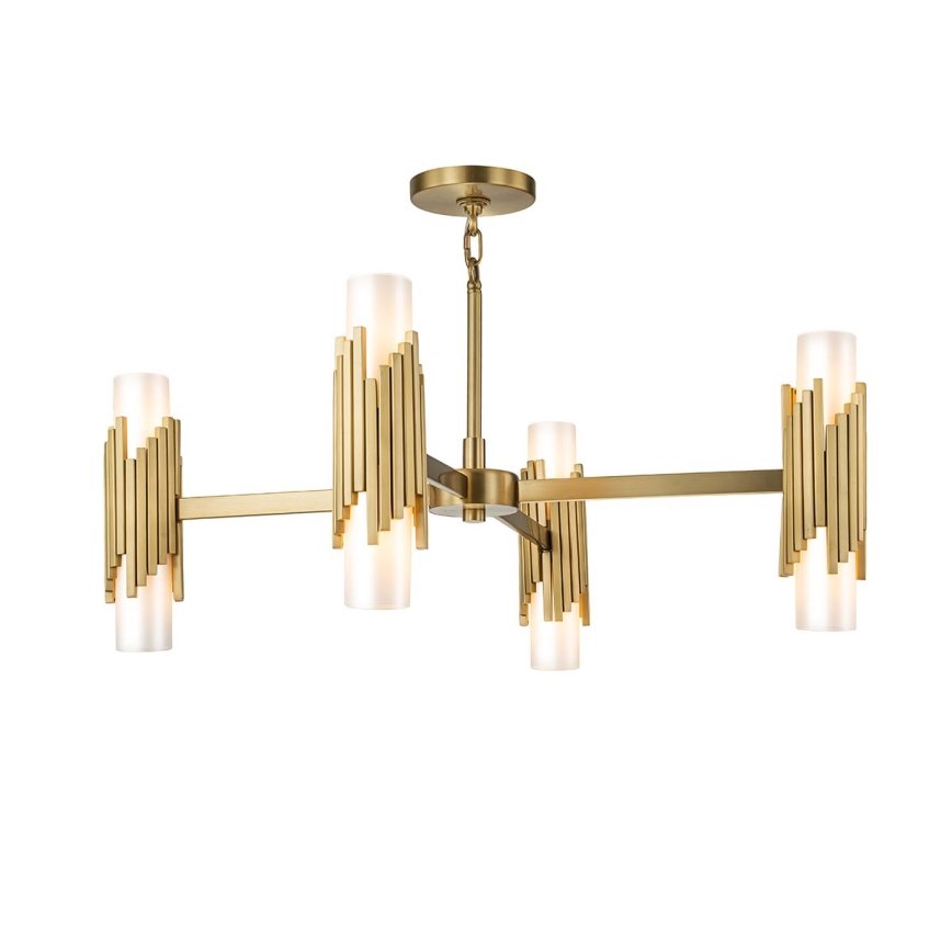 Elstead - Taklampa på stång MARVELE 8xE14/40W/230V guld