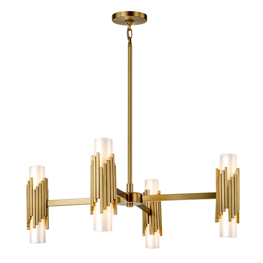 Elstead - Taklampa på stång MARVELE 8xE14/40W/230V guld