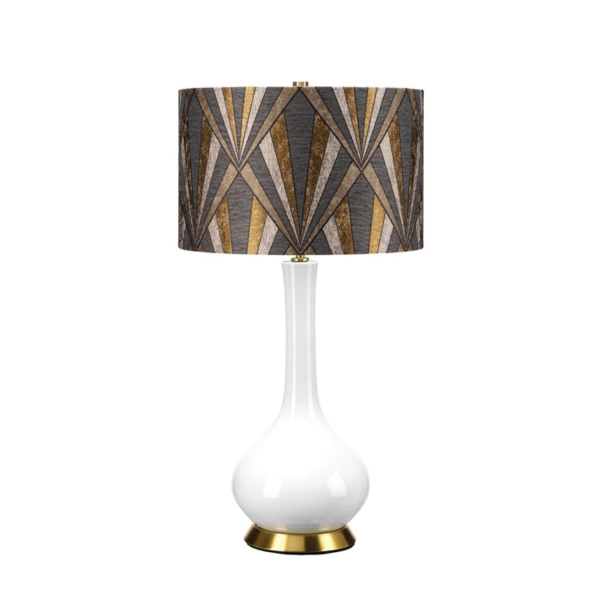 Elstead - Bordslampa MILO 1xE27/60W/230V grå/guld