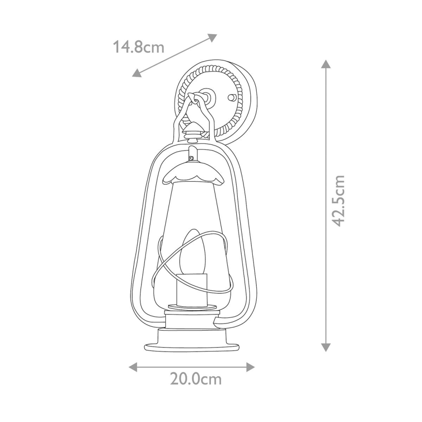 Elstead - Vägglampa för utomhusbruk MINERS 1xE27/60W/230V IP44