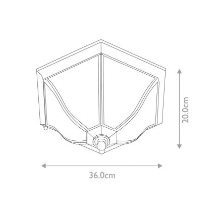 Elstead - Taklampa för utomhusbruk NEW ENGLAND 2xE27/60W/230V IP44