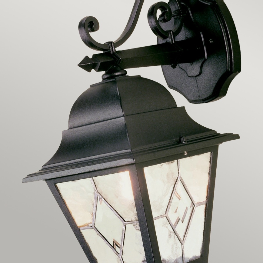 Elstead NR2-BLK - Utomhus vägglampa  NORFOLK 1xE27/100W/230V IP43
