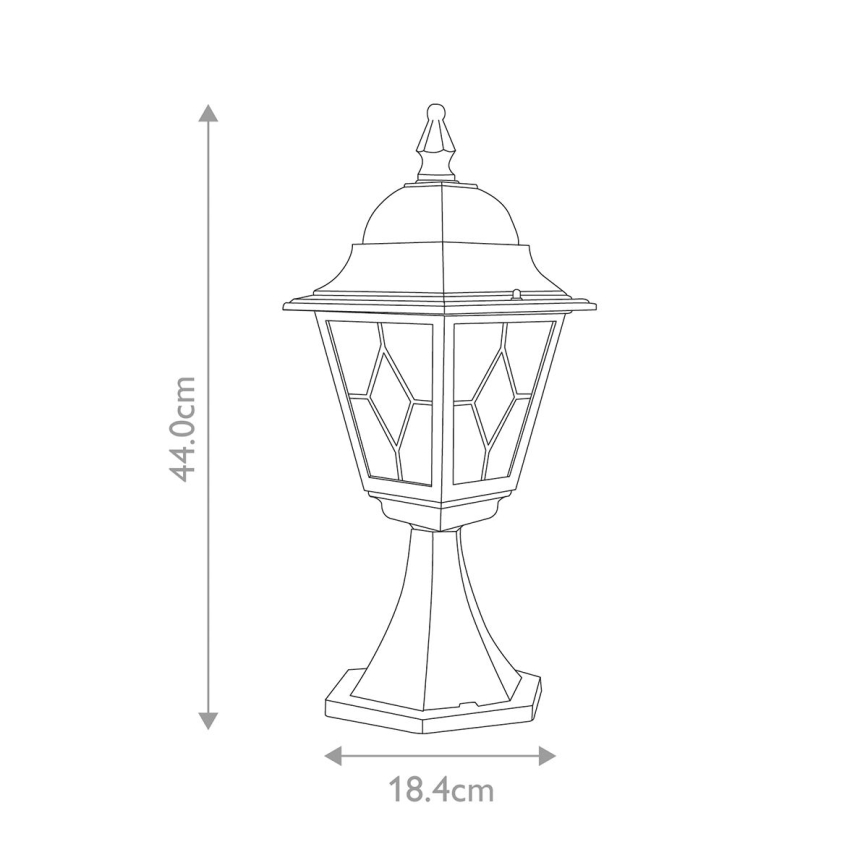 Elstead NR3-BLK - Utomhus lampa  NORFOLK 1xE27/100W/230V IP43